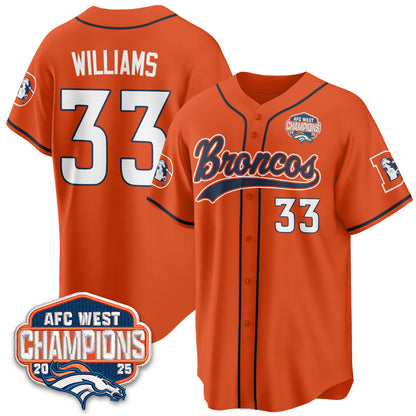 DEN AFC West Division Champions Vapor Limited Baseball Jersey - All Stitched-DTD