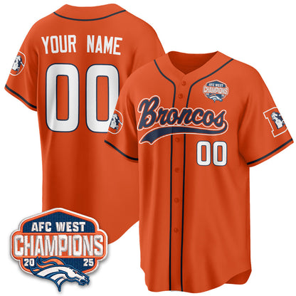 DEN AFC West Division Champions Vapor Limited Baseball Jersey - All Stitched-DTD