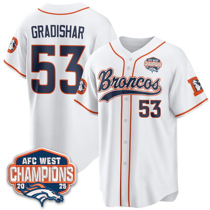 DEN AFC West Division Champions Vapor Limited Baseball Jersey - All Stitched-DTD