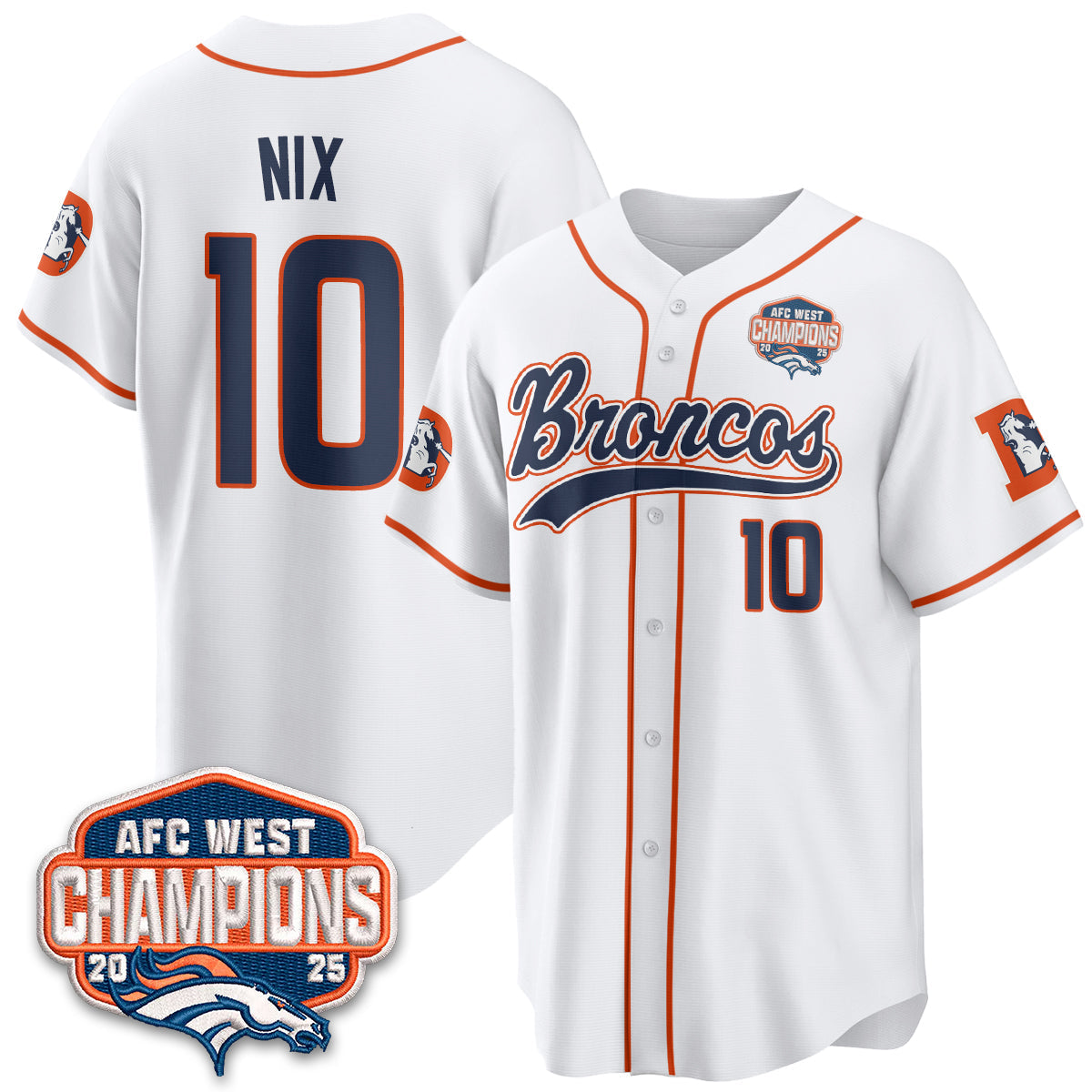 DEN AFC West Division Champions Vapor Limited Baseball Jersey - All Stitched-DTD