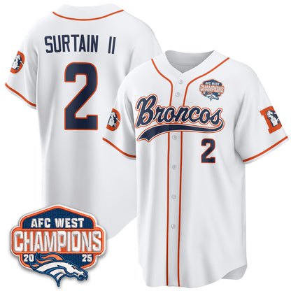 DEN AFC West Division Champions Vapor Limited Baseball Jersey - All Stitched-DTD