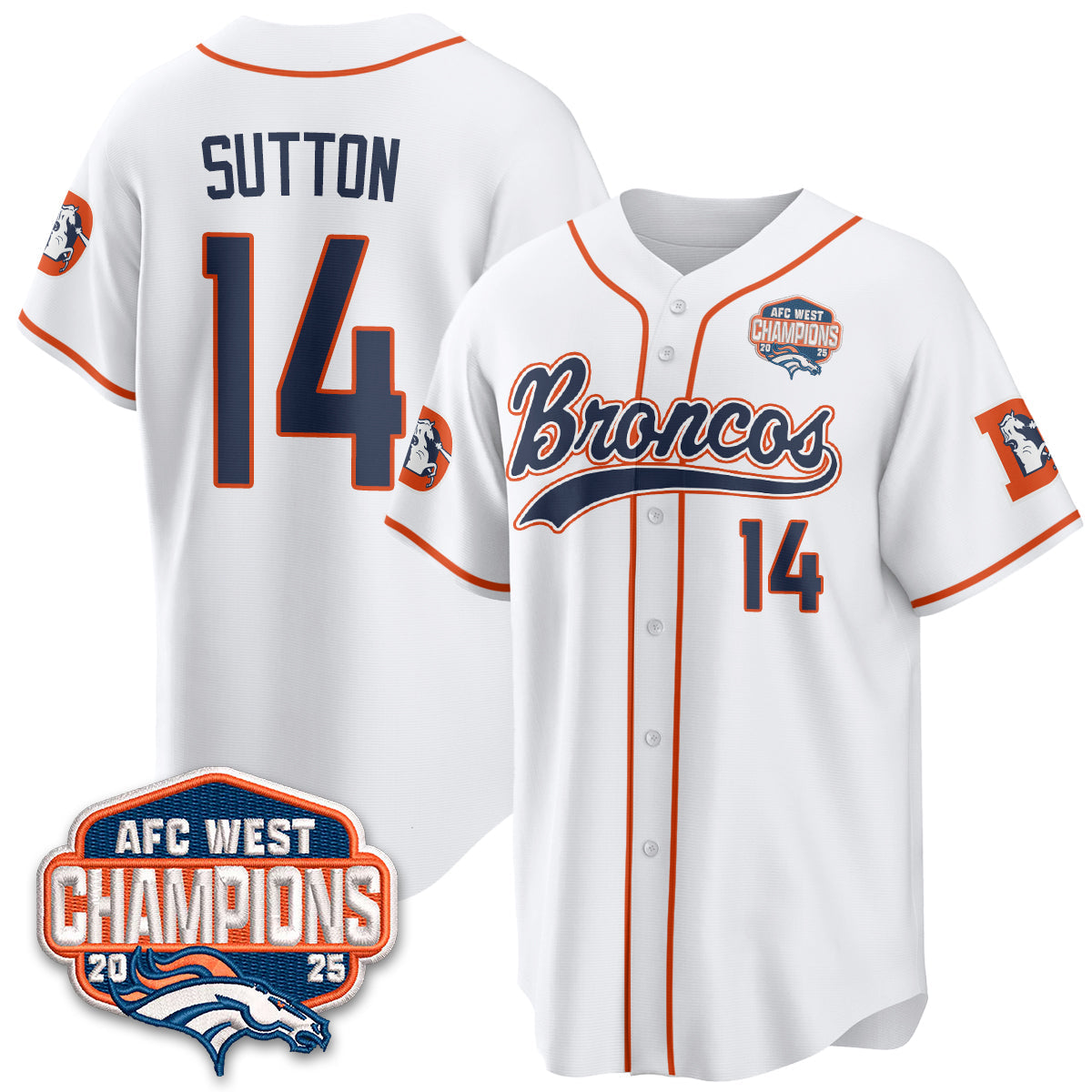 DEN AFC West Division Champions Vapor Limited Baseball Jersey - All Stitched-DTD