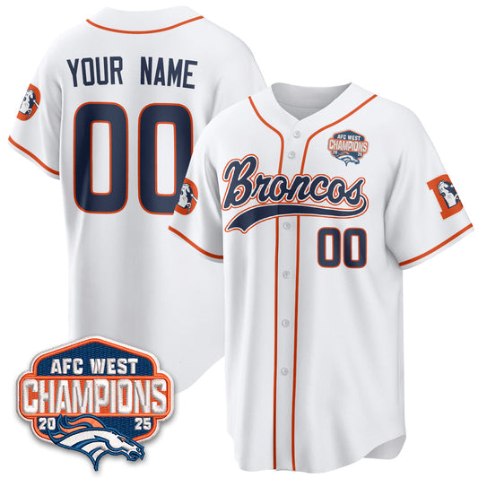 DEN AFC West Division Champions Vapor Limited Baseball Custom Jersey - All Stitched-DTD