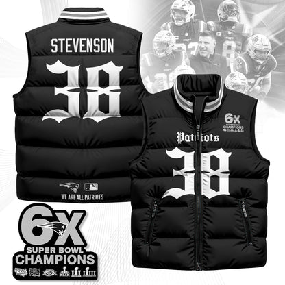 NE 6-Time Champions Gothic Unisex Puffer Vest-DTD