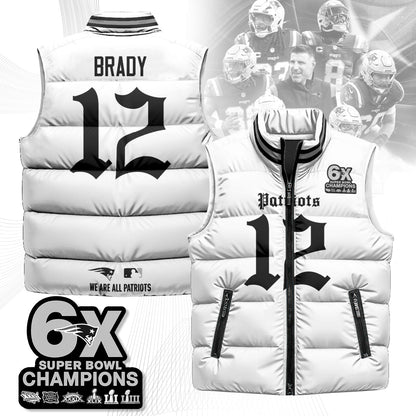 NE 6-Time Champions Gothic Unisex Puffer Vest-DTD