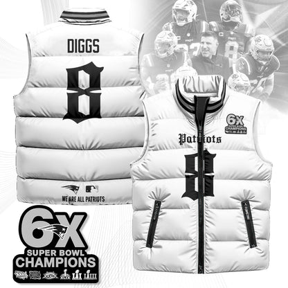 NE 6-Time Champions Gothic Unisex Puffer Vest-DTD