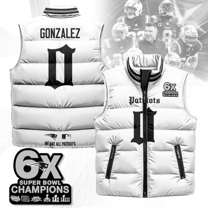 NE 6-Time Champions Gothic Unisex Puffer Vest-DTD