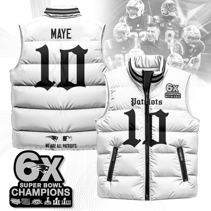 NE 6-Time Champions Gothic Unisex Puffer Vest-DTD