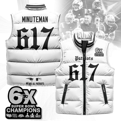 NE 6-Time Champions Gothic Unisex Puffer Vest-DTD
