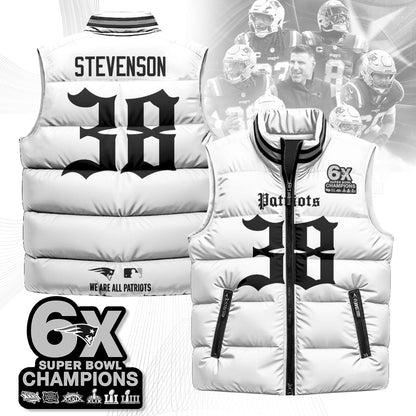 NE 6-Time Champions Gothic Unisex Puffer Vest-DTD