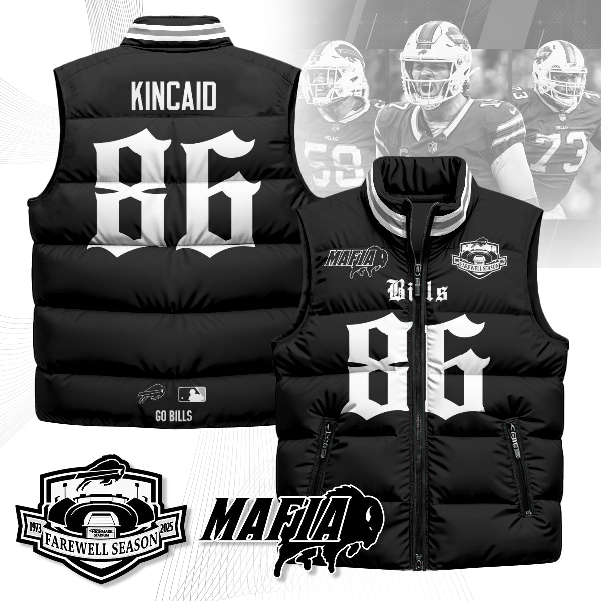 BUF Gothic Farewell Highmark Unisex Puffer Vest-DTD