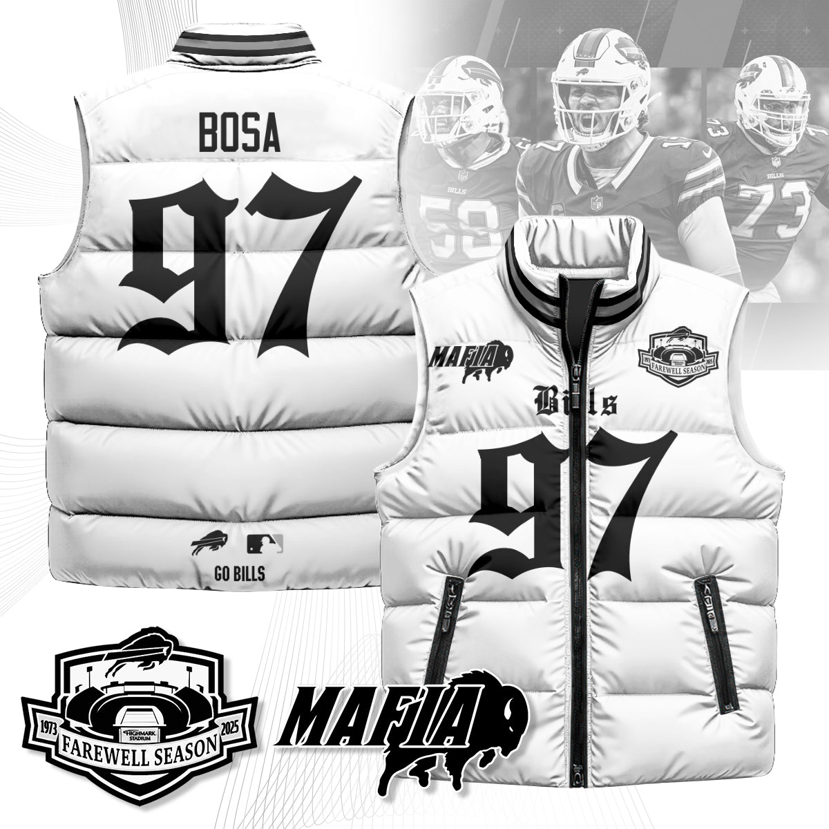 BUF Gothic Farewell Highmark Unisex Puffer Vest-DTD