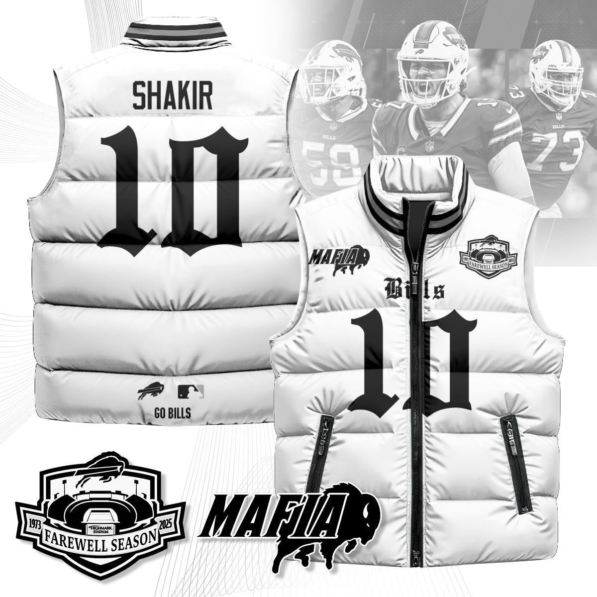 BUF Gothic Farewell Highmark Unisex Puffer Vest-DTD