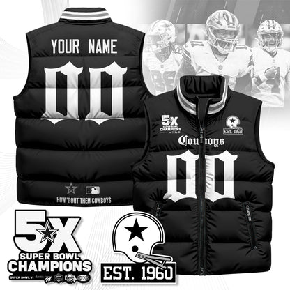 Custom DAL Gothic 5-Time Champions Unisex Puffer Vest-DTD
