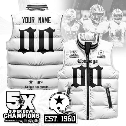 Custom DAL Gothic 5-Time Champions Unisex Puffer Vest-DTD