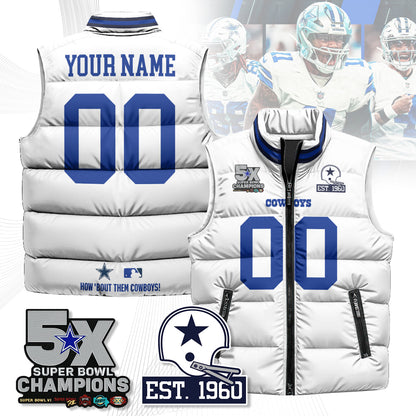 DAL 5-Time Champions Unisex Puffer Vest-DTD