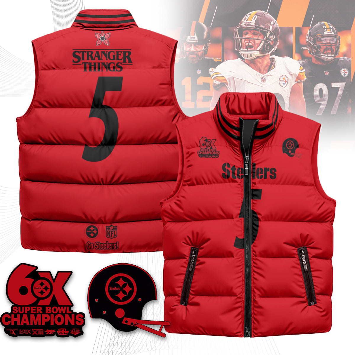 PIT 'Stranger Things Edition' Unisex Puffer Vest-DTD