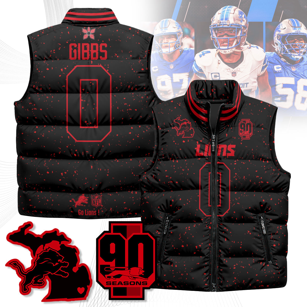DET 'Stranger Things Edition' Unisex Puffer Vest-DTD