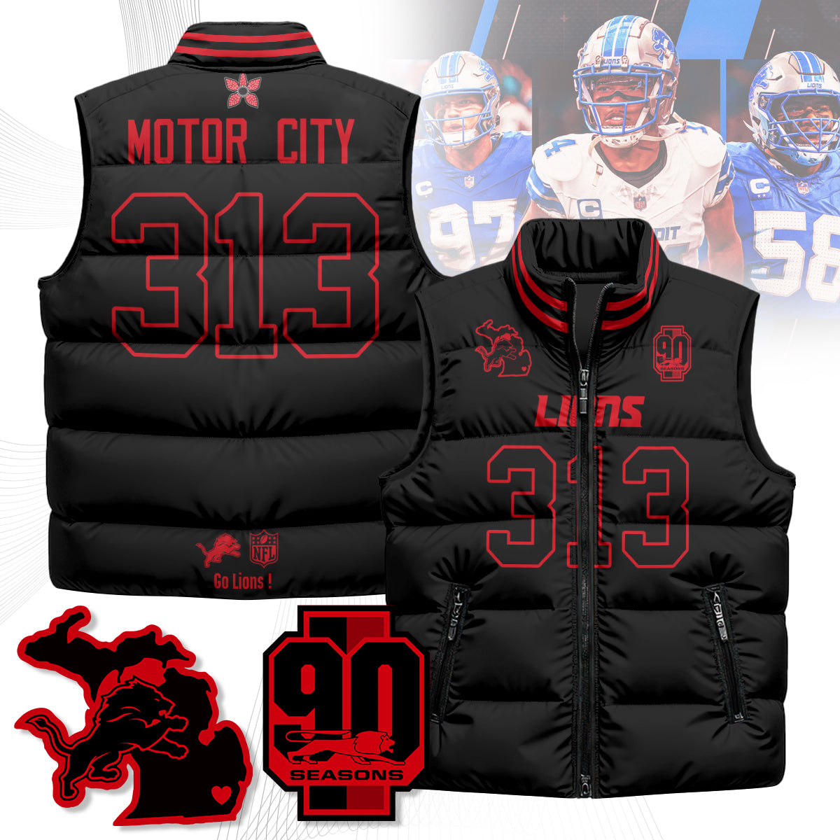 DET 'Stranger Things Edition' Unisex Puffer Vest-DTD