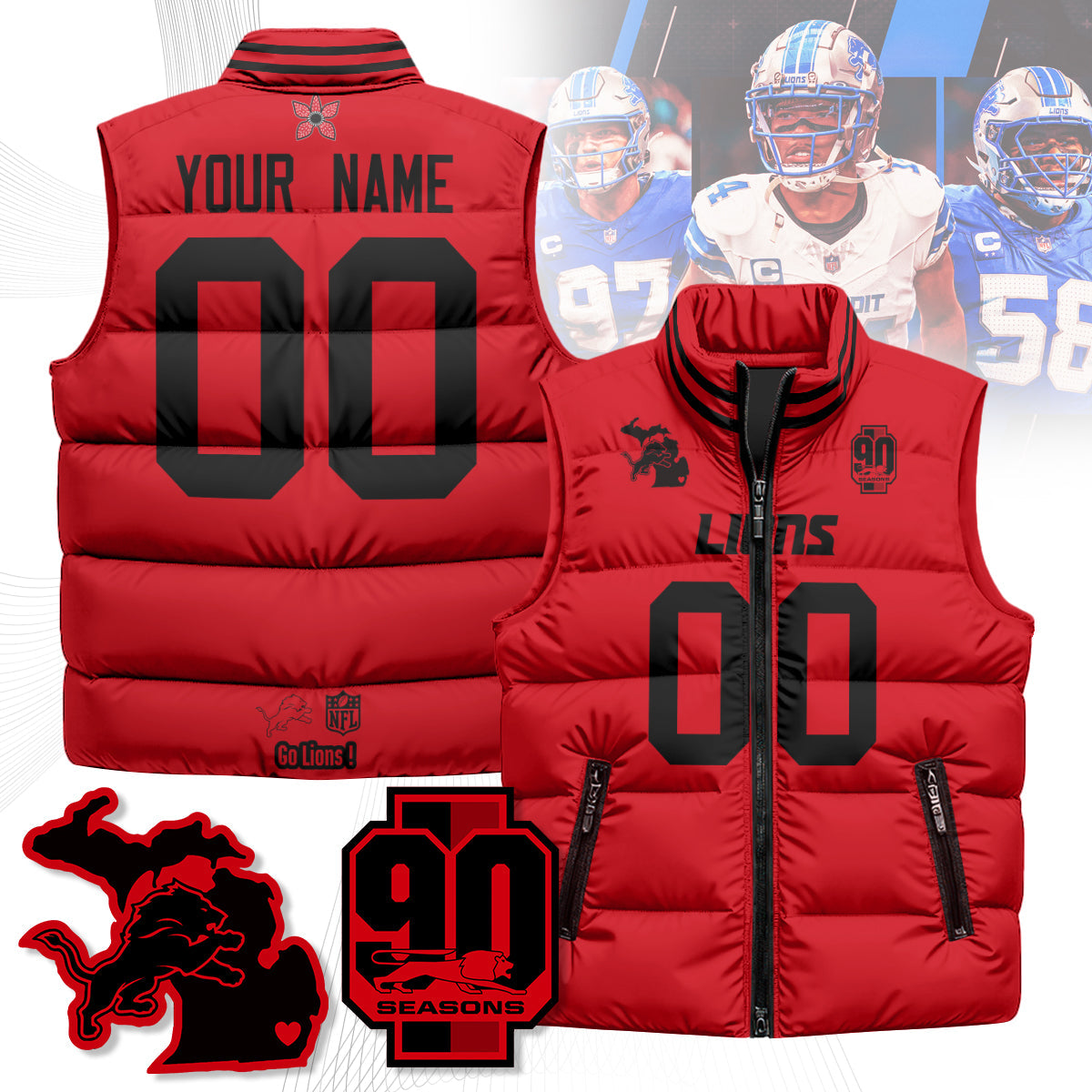 DET 'Stranger Things Edition' Unisex Puffer Vest-DTD