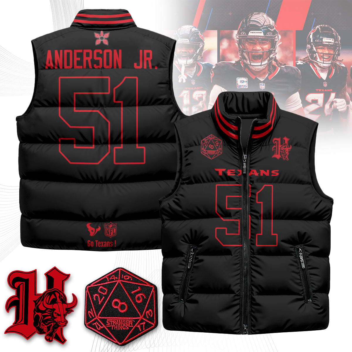 HOU 'Stranger Things Edition' Unisex Puffer Vest-DTD