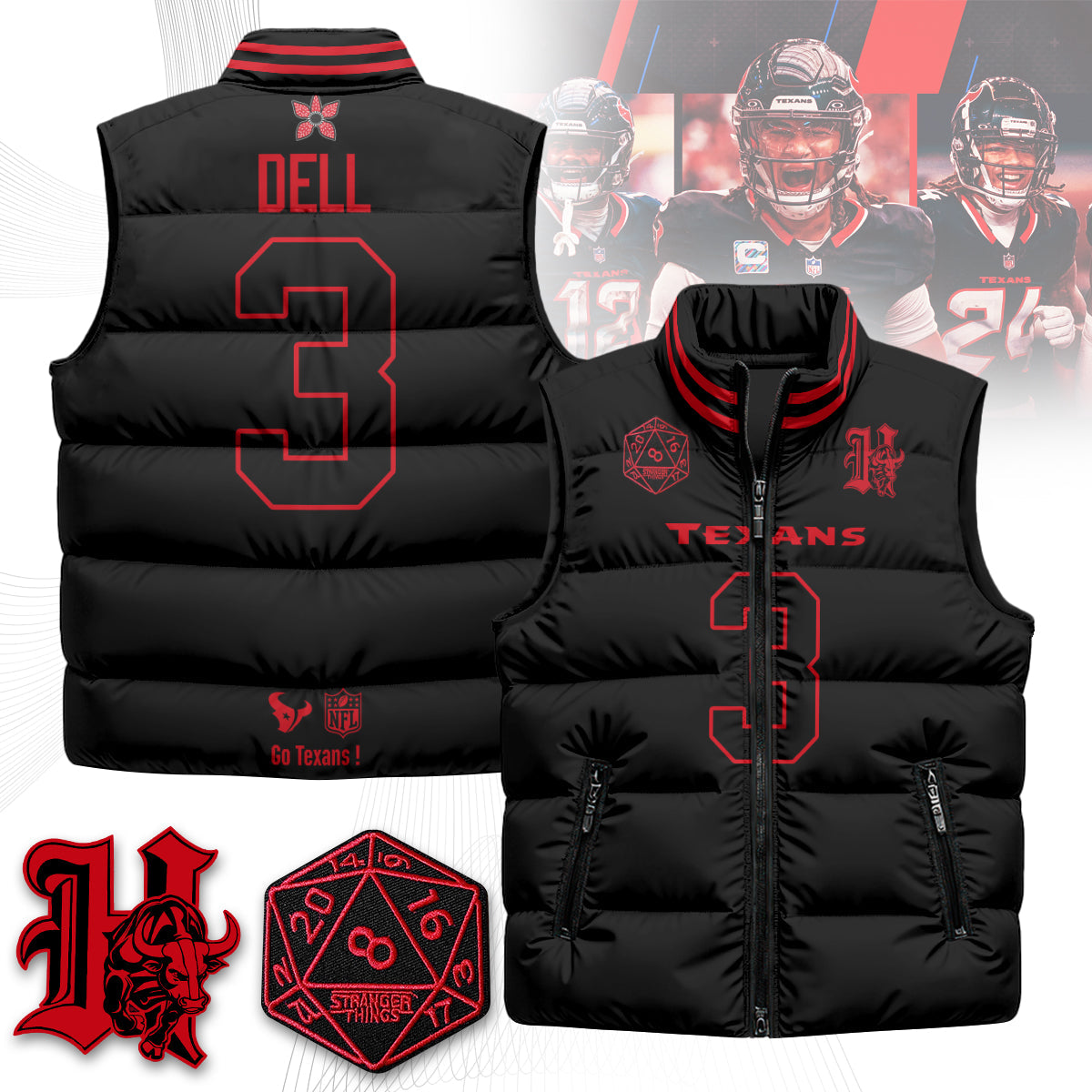 HOU 'Stranger Things Edition' Unisex Puffer Vest-DTD
