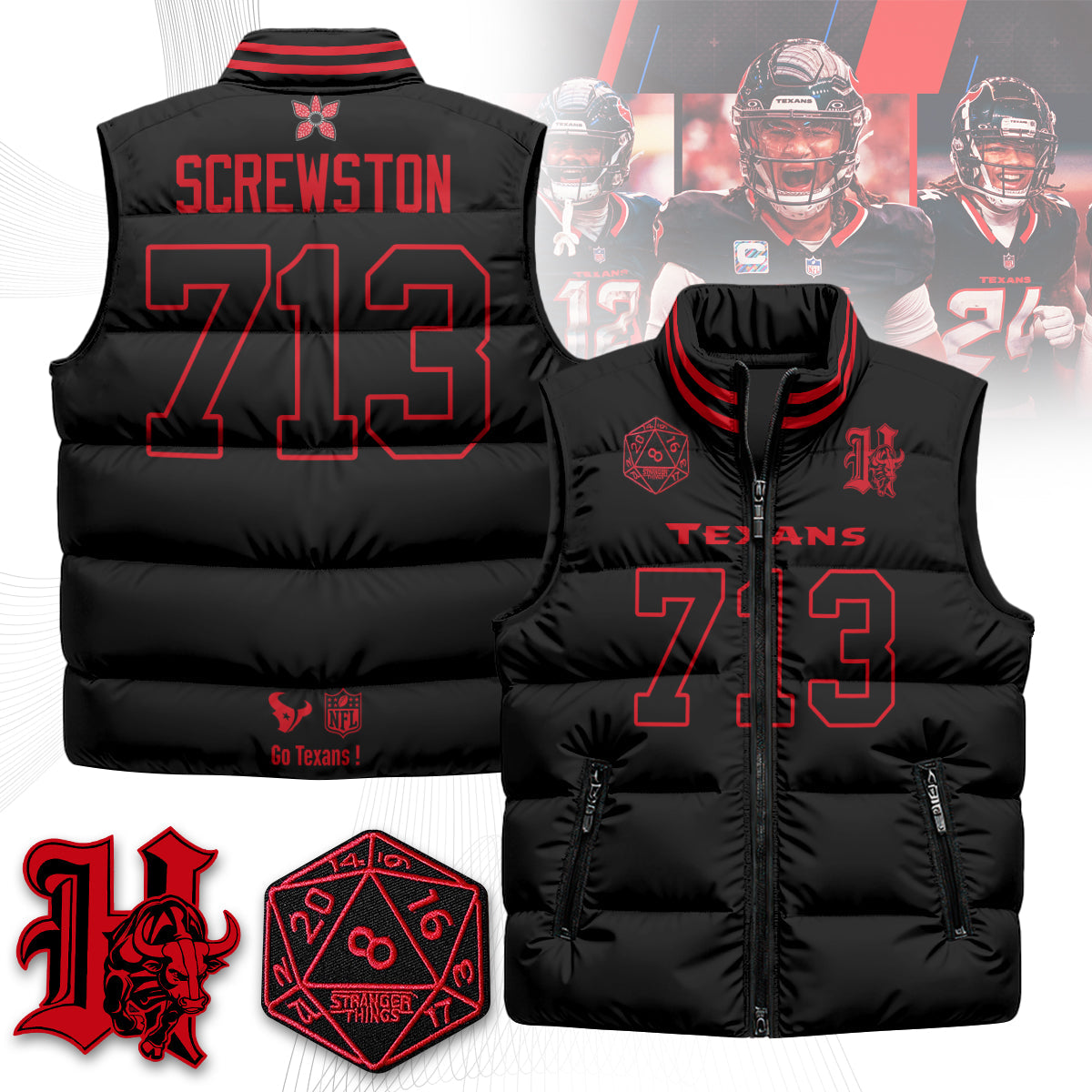HOU 'Stranger Things Edition' Unisex Puffer Vest-DTD