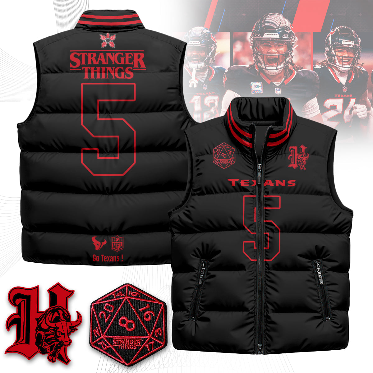 HOU 'Stranger Things Edition' Unisex Puffer Vest-DTD