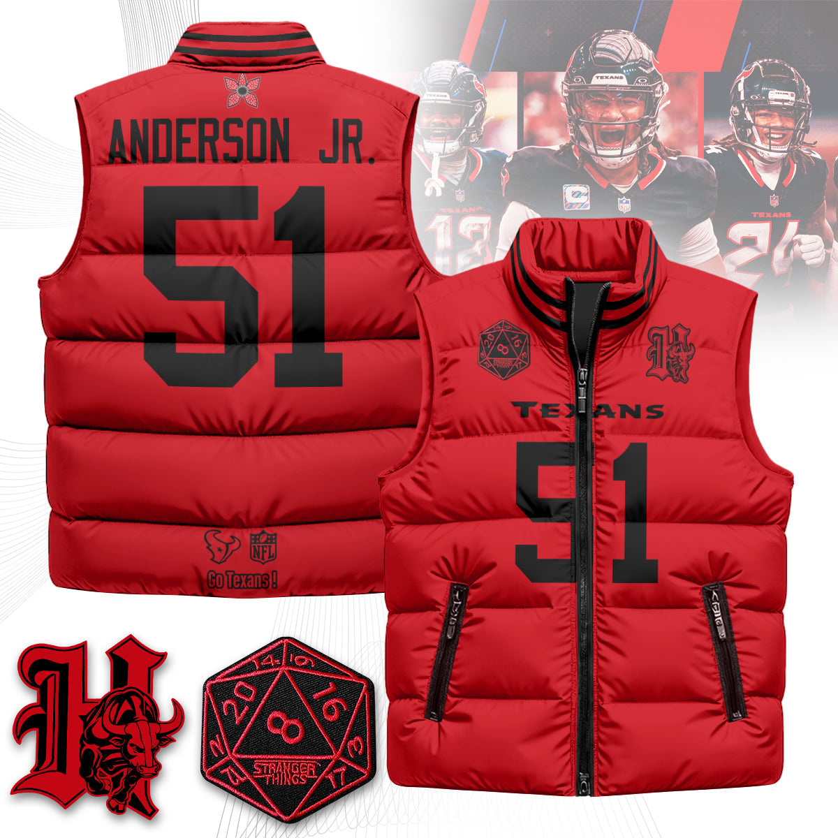HOU 'Stranger Things Edition' Unisex Puffer Vest-DTD