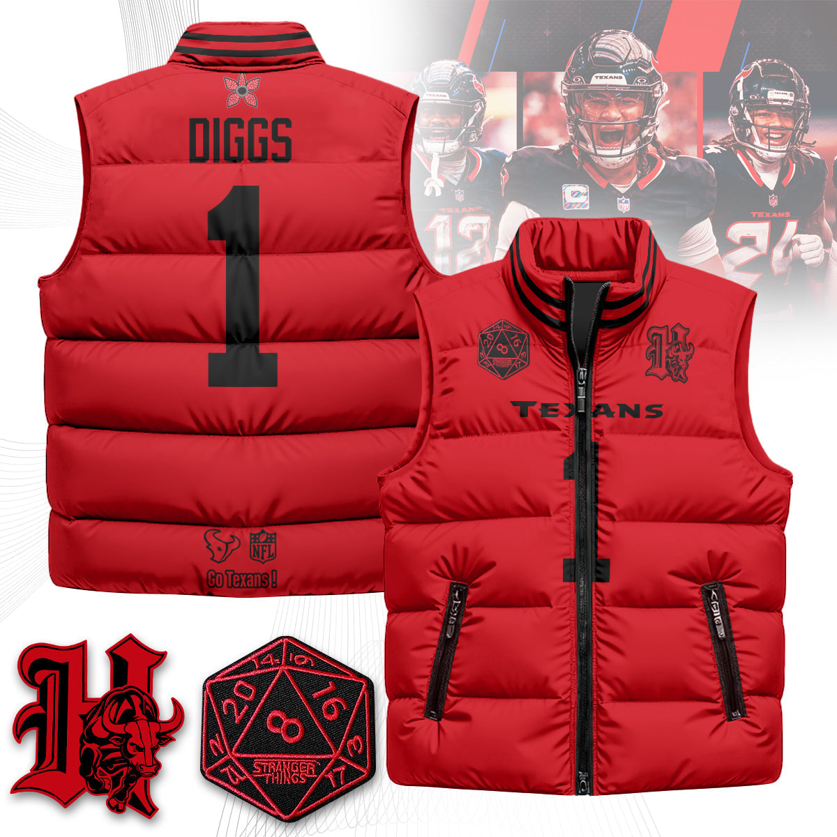 HOU 'Stranger Things Edition' Unisex Puffer Vest-DTD