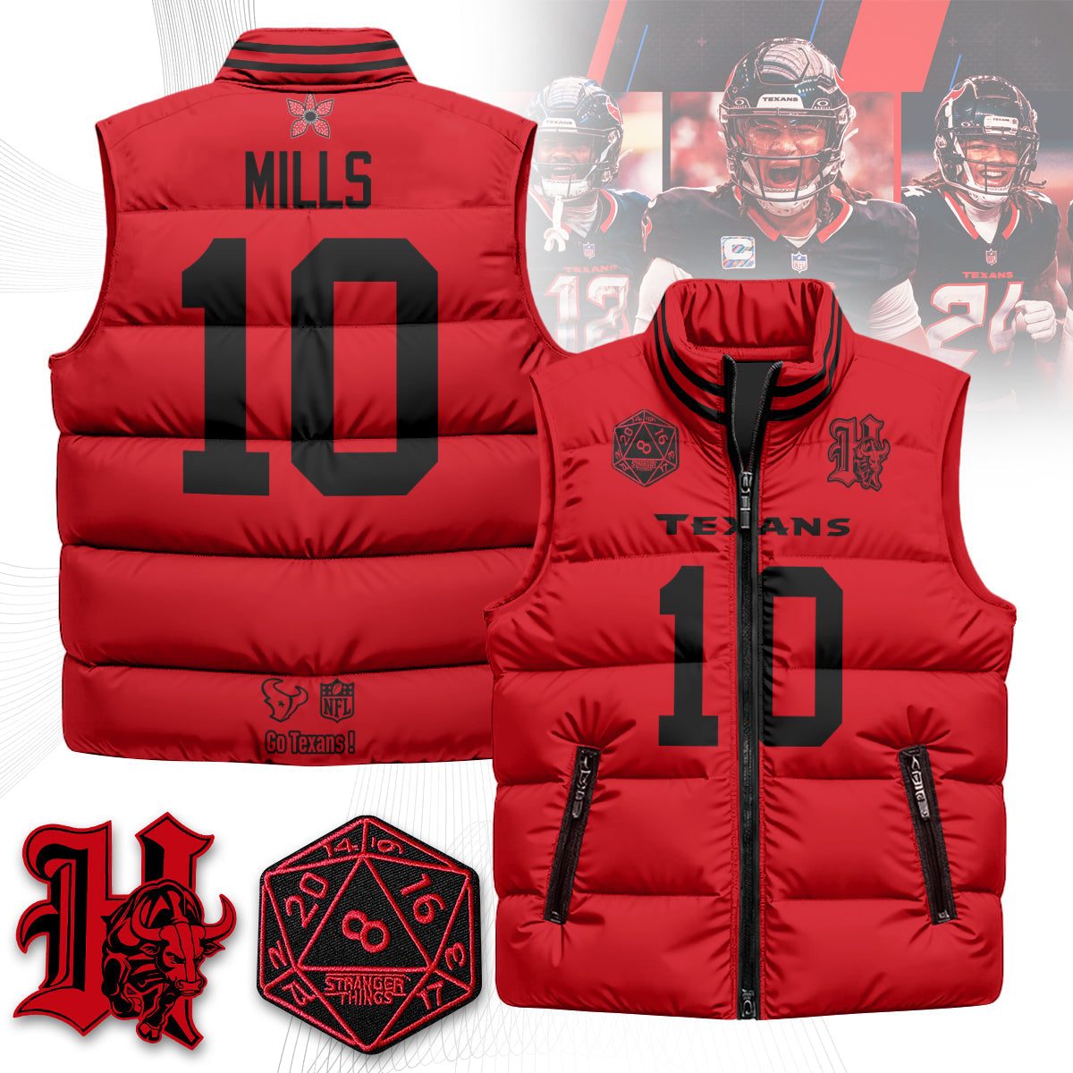HOU 'Stranger Things Edition' Unisex Puffer Vest-DTD