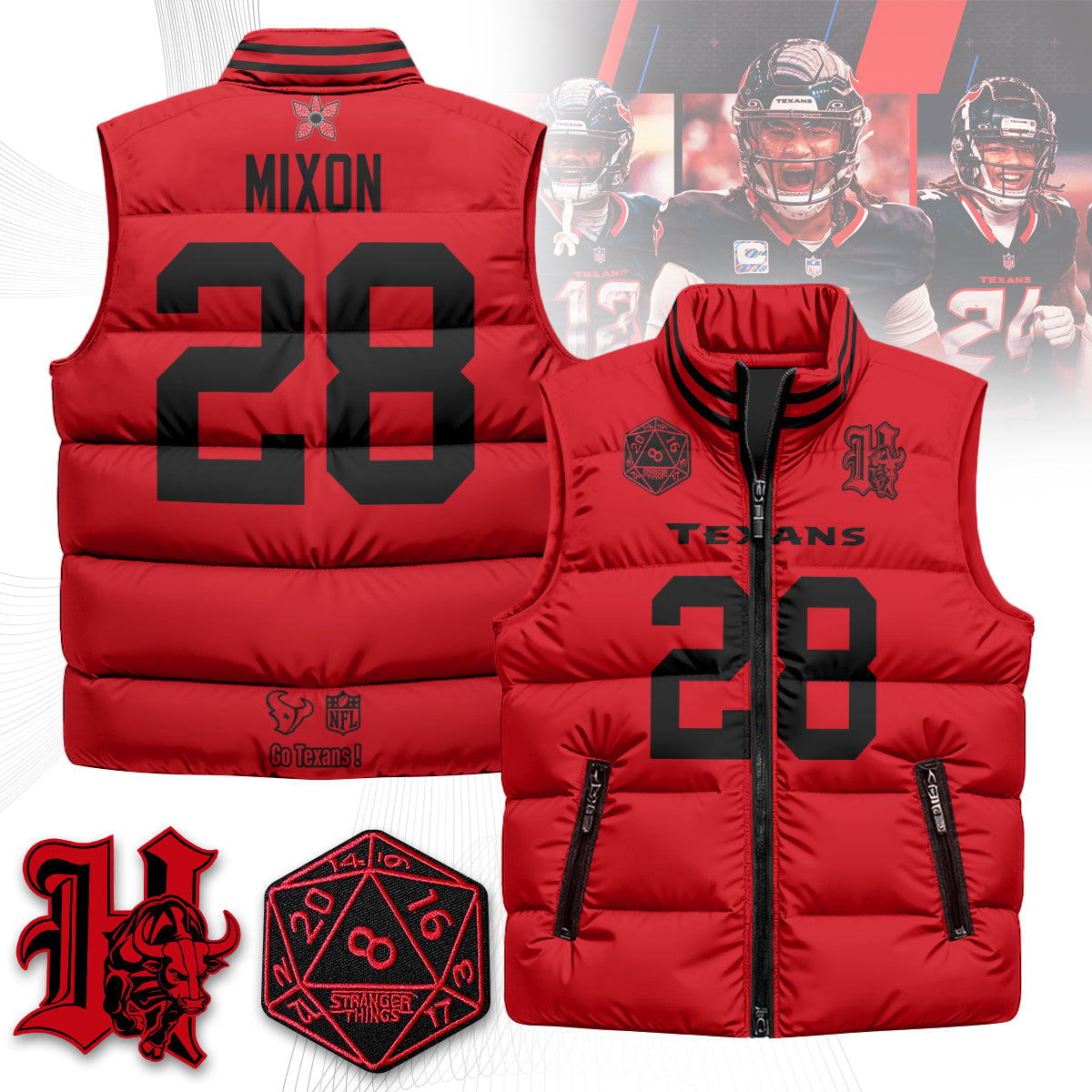 HOU 'Stranger Things Edition' Unisex Puffer Vest-DTD