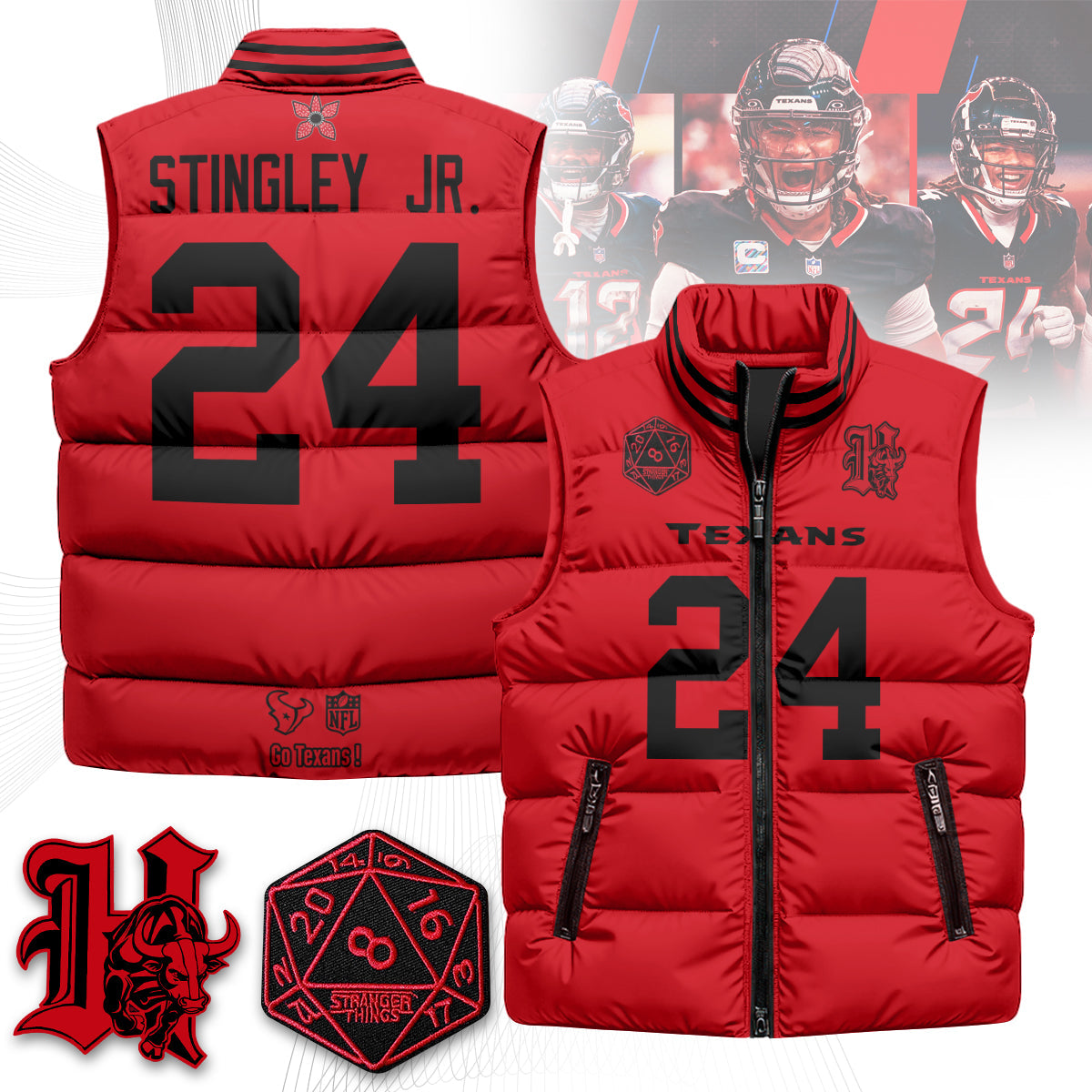 HOU 'Stranger Things Edition' Unisex Puffer Vest-DTD