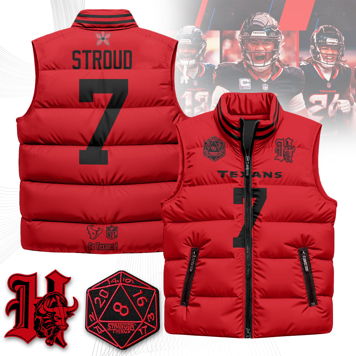 HOU 'Stranger Things Edition' Unisex Puffer Vest-DTD