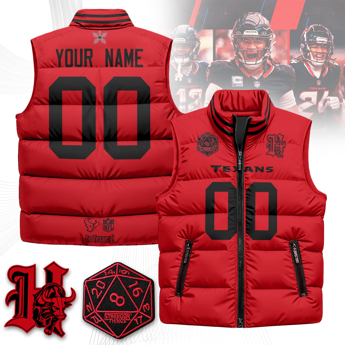 HOU 'Stranger Things Edition' Unisex Puffer Vest-DTD