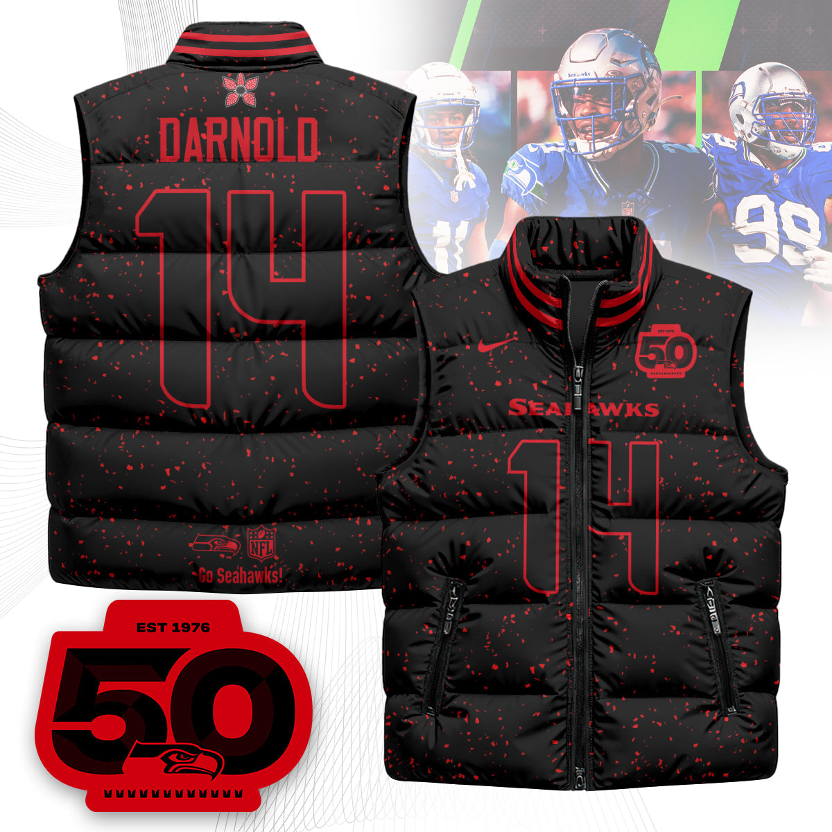 SEA 'Stranger Things Edition' Unisex Puffer Vest-DTD