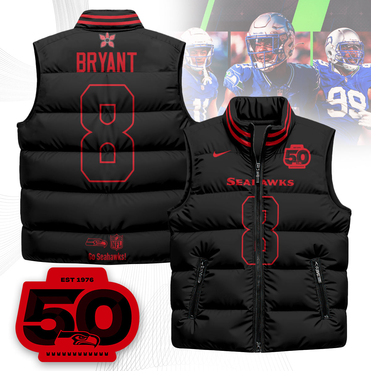 SEA 'Stranger Things Edition' Unisex Puffer Vest-DTD