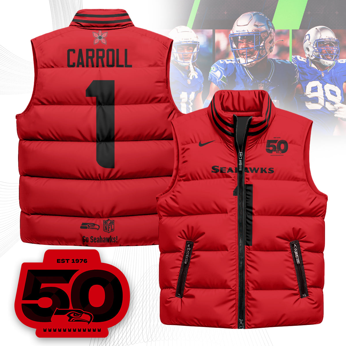 SEA 'Stranger Things Edition' Unisex Puffer Vest-DTD
