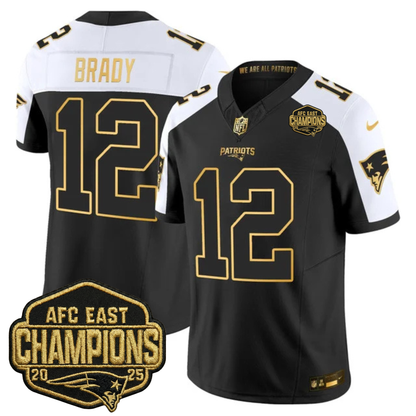 NE 2025 AFC East Champions Gold Vapor Limited Jersey - All Stitched-DTD