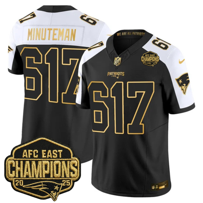 NE 2025 AFC East Champions Gold Vapor Limited Jersey - All Stitched-DTD