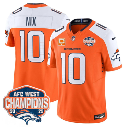 DEN AFC West Champions Patch Vapor Limited Jersey V2 - All Stitched-DTD