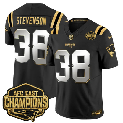 NE 2025 AFC East Champions Gold Vapor Limited Jersey - All Stitched-DTD