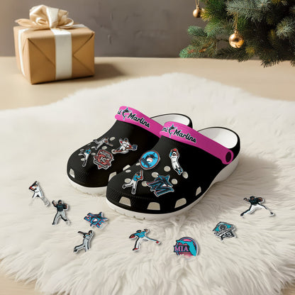 MIA 2026 Black Pink clogs - Charms Gift Set-DTD