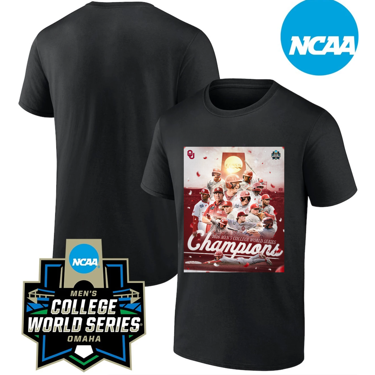 OU 2026 NCAA Men’s Baseball National Champions One Side T-Shirt V3-DTD