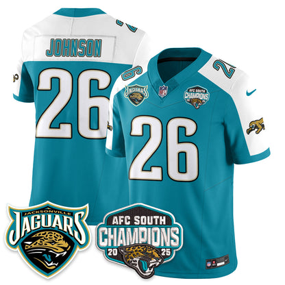 DET AFC South Division Champions Vapor Limited Throwback Jersey - All Stitched-DTD