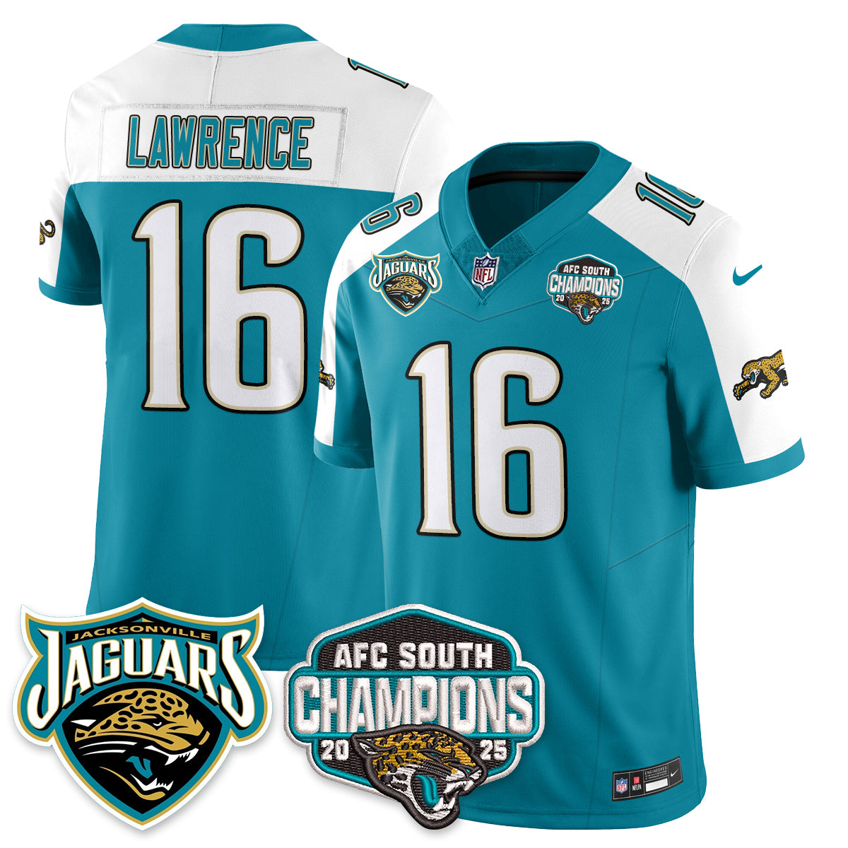 DET AFC South Division Champions Vapor Limited Throwback Jersey - All Stitched-DTD