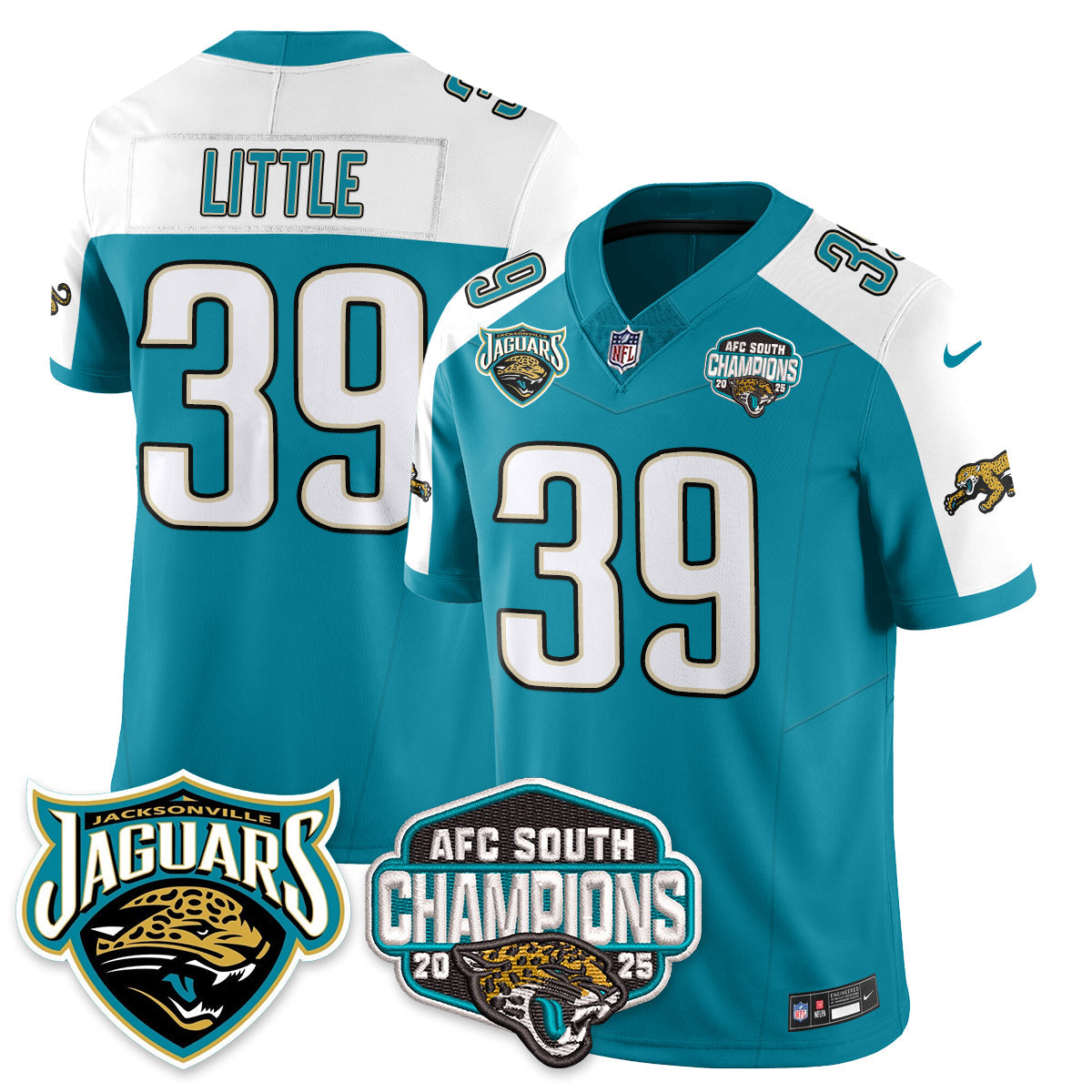 DET AFC South Division Champions Vapor Limited Throwback Jersey - All Stitched-DTD