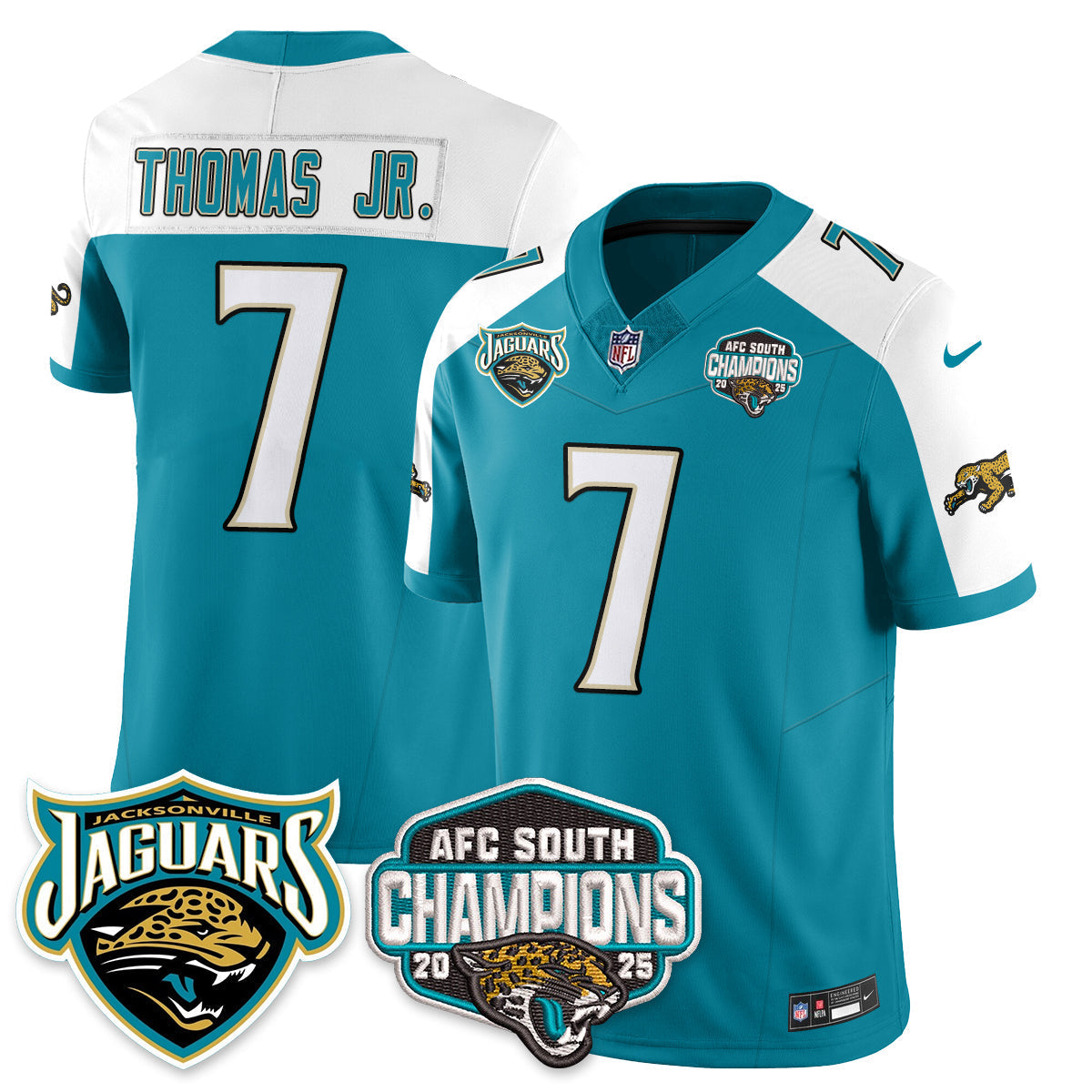 DET AFC South Division Champions Vapor Limited Throwback Jersey - All Stitched-DTD