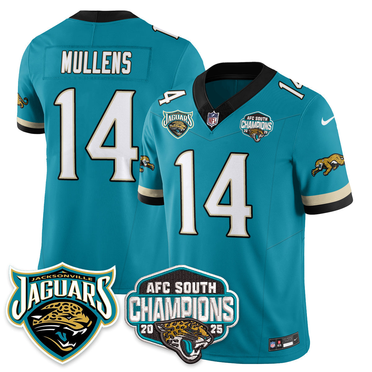 DET AFC South Division Champions Vapor Limited Throwback Jersey - All Stitched-DTD