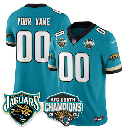 Custom DET AFC South Division Champions Vapor Limited Throwback Jersey - All Stitched-DTD